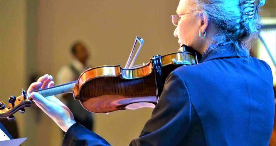 Woman playing the violin